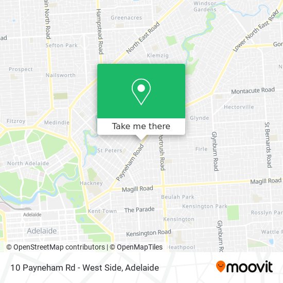 Mapa 10 Payneham Rd - West Side