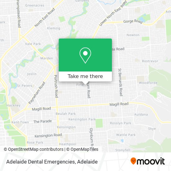 Adelaide Dental Emergencies map