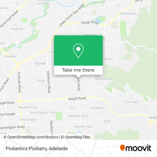 Podantics Podiatry map