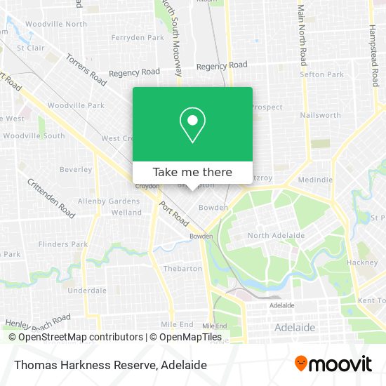 Thomas Harkness Reserve map