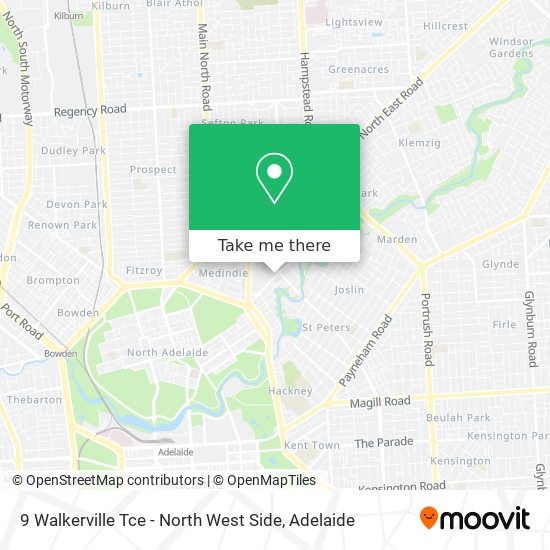 9 Walkerville Tce - North West Side map