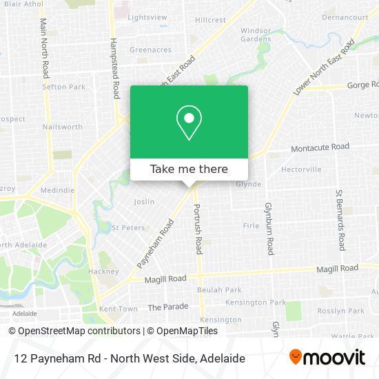 12 Payneham Rd - North West Side map