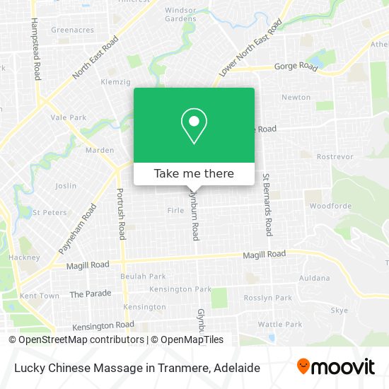 Lucky Chinese Massage in Tranmere map