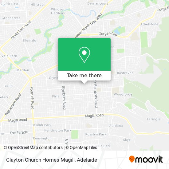 Clayton Church Homes Magill map