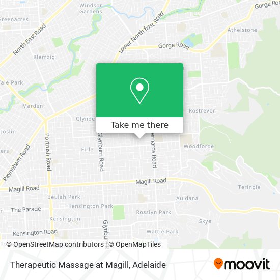 Therapeutic Massage at Magill map