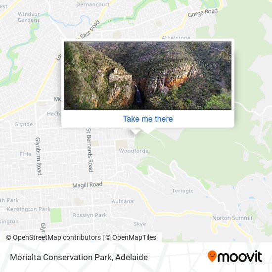 Mapa Morialta Conservation Park
