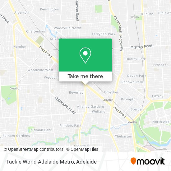 Tackle World Adelaide Metro map