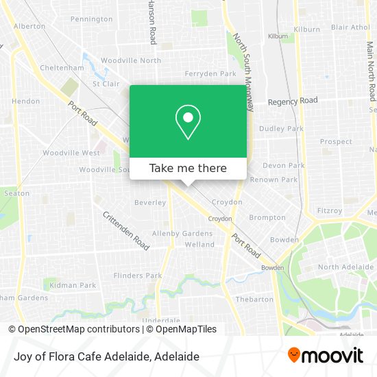Mapa Joy of Flora Cafe Adelaide