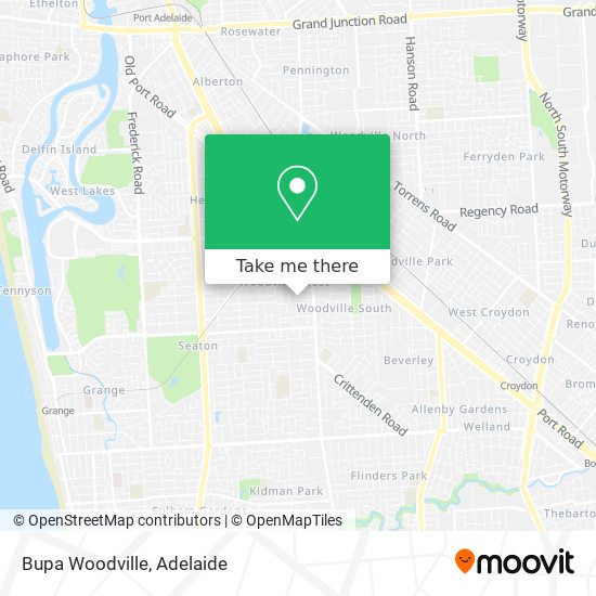 Mapa Bupa Woodville