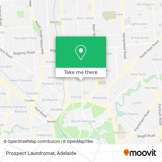 Prospect Laundromat map