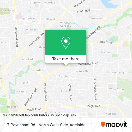 17 Payneham Rd - North West Side map