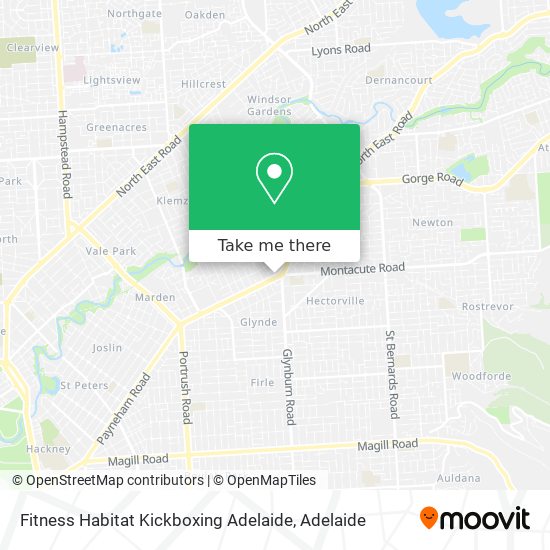 Fitness Habitat Kickboxing Adelaide map