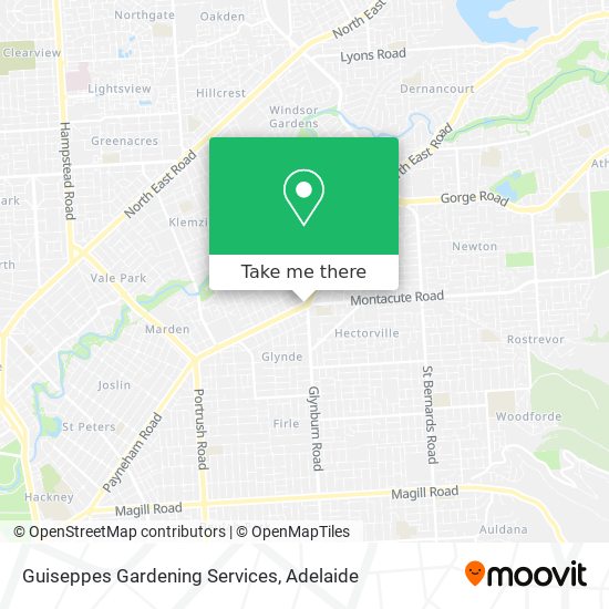 Guiseppes Gardening Services map