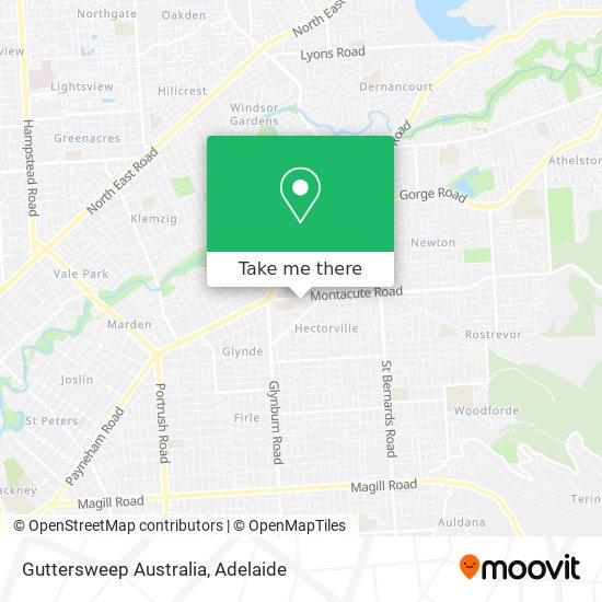 Mapa Guttersweep Australia