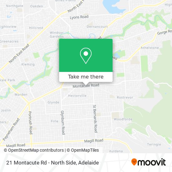21 Montacute Rd - North Side map