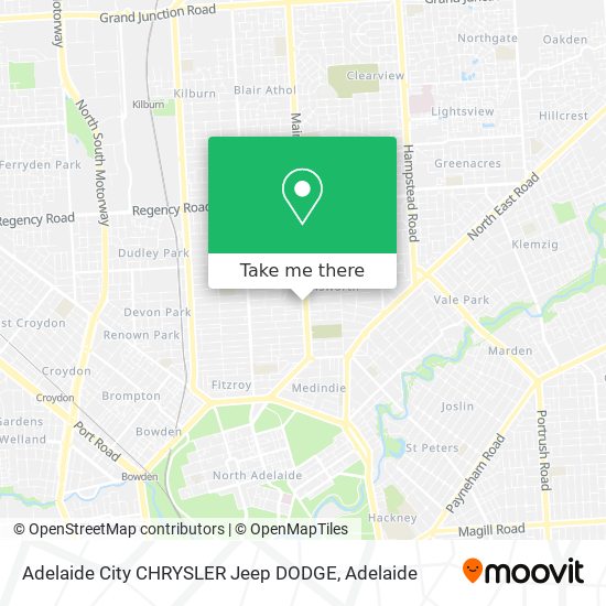 Adelaide City CHRYSLER Jeep DODGE map