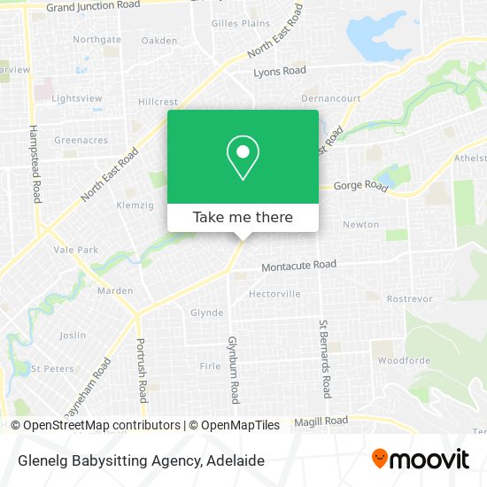 Glenelg Babysitting Agency map