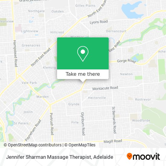 Jennifer Sharman Massage Therapist map