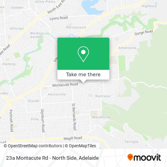 23a Montacute Rd - North Side map