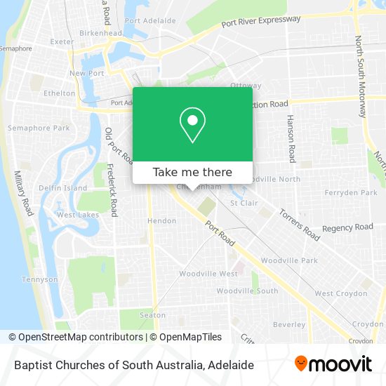 Baptist Churches of South Australia map