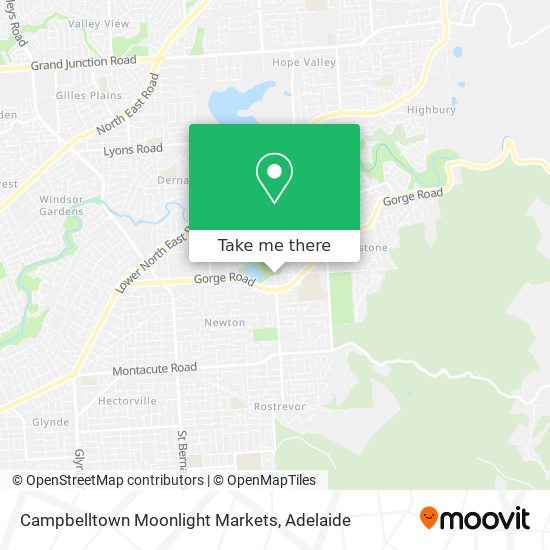 Campbelltown Moonlight Markets map