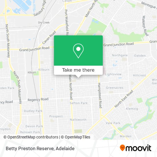 Mapa Betty Preston Reserve