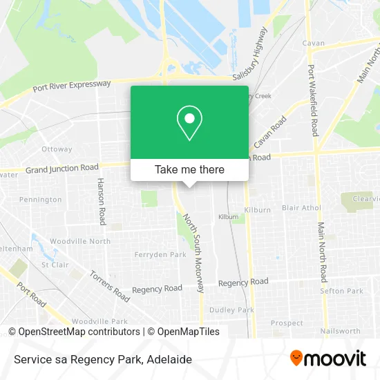 Service sa Regency Park map