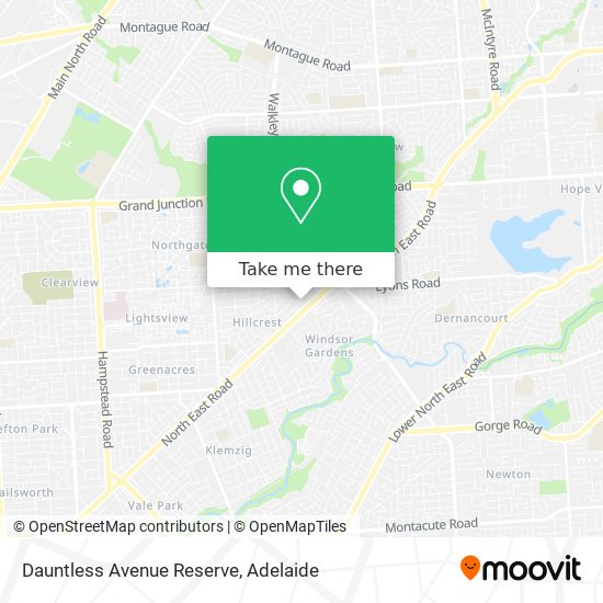Dauntless Avenue Reserve map