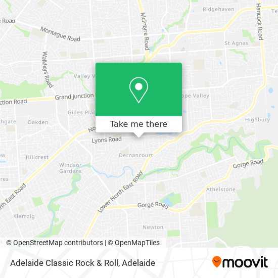 Adelaide Classic Rock & Roll map