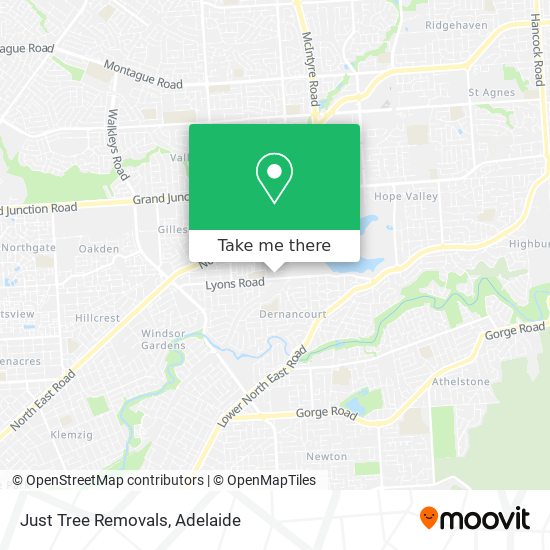 Mapa Just Tree Removals