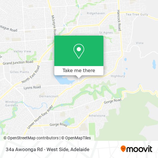 34a Awoonga Rd - West Side map