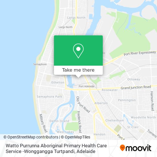 Watto Purrunna Aboriginal Primary Health Care Service -Wonggangga Turtpandi map