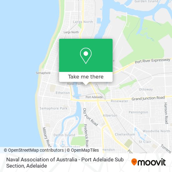 Naval Association of Australia - Port Adelaide Sub Section map