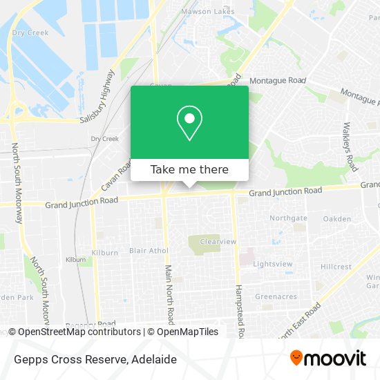 Gepps Cross Reserve map