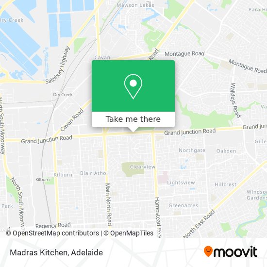 Madras Kitchen map