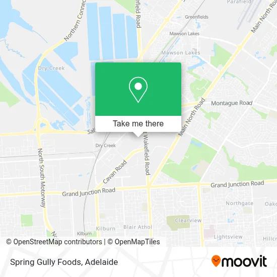 Mapa Spring Gully Foods