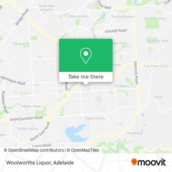 Mapa Woolworths Liquor