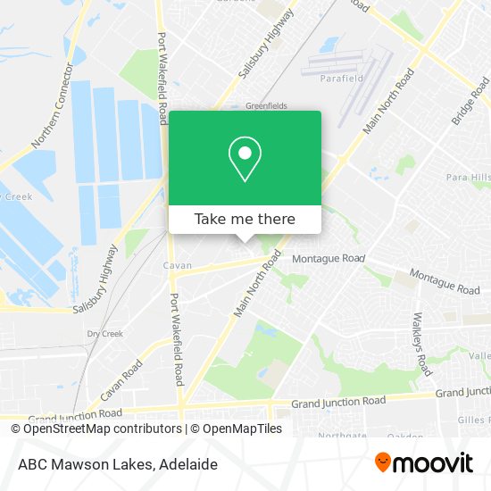 ABC Mawson Lakes map