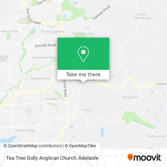Mapa Tea Tree Gully Anglican Church