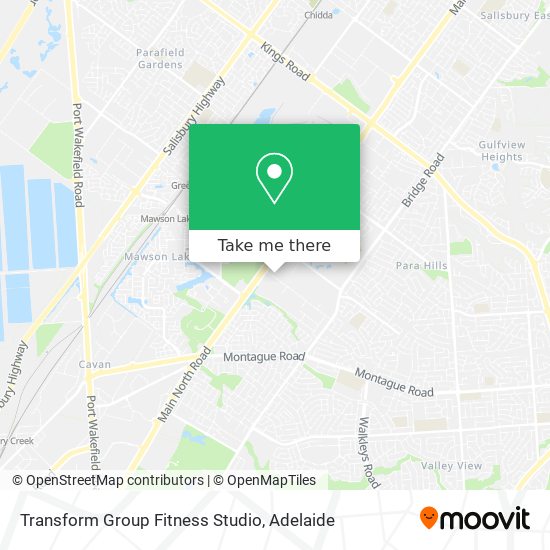 Mapa Transform Group Fitness Studio