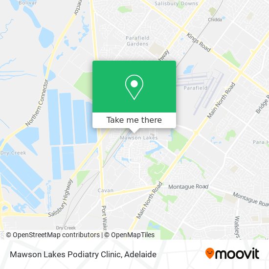 Mawson Lakes Podiatry Clinic map