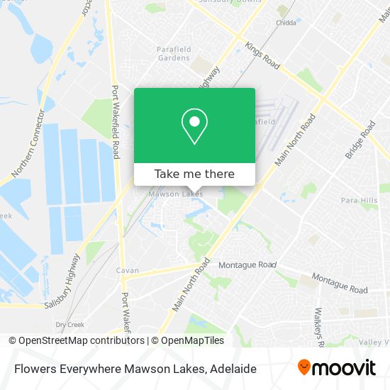 Flowers Everywhere Mawson Lakes map