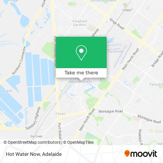 Hot Water Now map