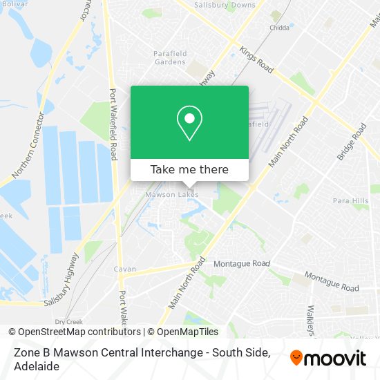 Zone B Mawson Central Interchange - South Side map