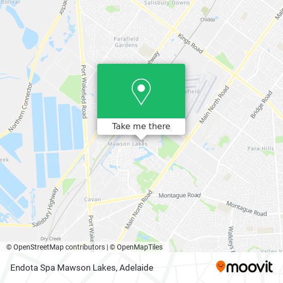 Endota Spa Mawson Lakes map