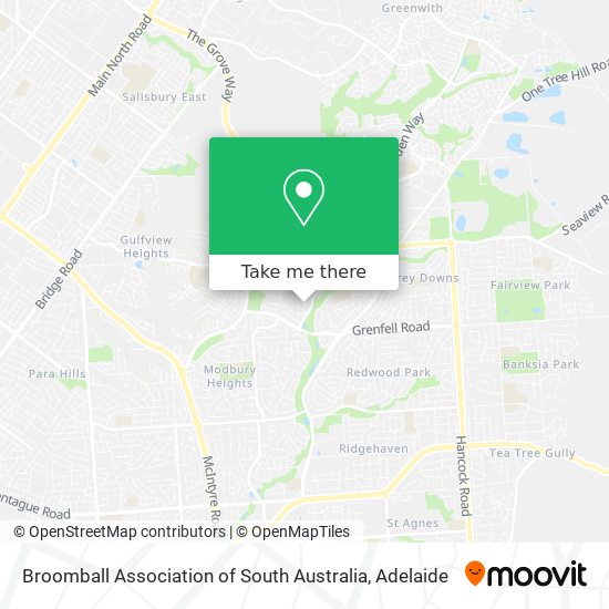 Broomball Association of South Australia map