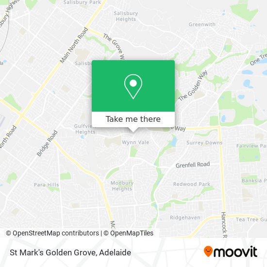 Mapa St Mark's Golden Grove