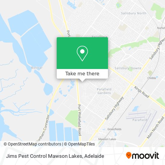 Mapa Jims Pest Control Mawson Lakes