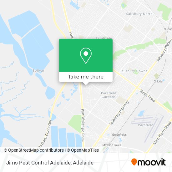 Mapa Jims Pest Control Adelaide