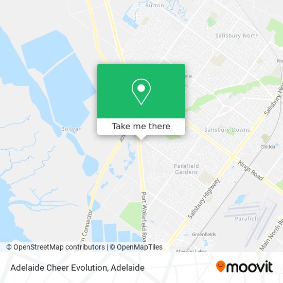 Adelaide Cheer Evolution map